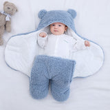 Baby Sleeping Bag Ultra-Soft Fluffy Fleece Newborn Receiving Blanket Infant Boys Girls ClothesSleeping Nursery Wrap Swaddle