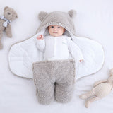 Baby Sleeping Bag Ultra-Soft Fluffy Fleece Newborn Receiving Blanket Infant Boys Girls ClothesSleeping Nursery Wrap Swaddle