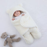Baby Sleeping Bag Ultra-Soft Fluffy Fleece Newborn Receiving Blanket Infant Boys Girls ClothesSleeping Nursery Wrap Swaddle