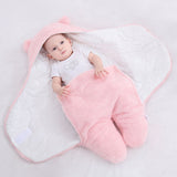 Baby Sleeping Bag Ultra-Soft Fluffy Fleece Newborn Receiving Blanket Infant Boys Girls ClothesSleeping Nursery Wrap Swaddle