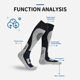 PHMAX Winter Fleece Ski Socks Men Snowboard Thicken Long Outdoor Sports Sock Keep Warm Cycling Running Hiking Skiing Socks