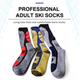 PHMAX Winter Fleece Ski Socks Men Snowboard Thicken Long Outdoor Sports Sock Keep Warm Cycling Running Hiking Skiing Socks