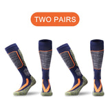 PHMAX Winter Fleece Ski Socks Men Snowboard Thicken Long Outdoor Sports Sock Keep Warm Cycling Running Hiking Skiing Socks