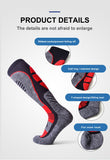 PHMAX Winter Fleece Ski Socks Men Snowboard Thicken Long Outdoor Sports Sock Keep Warm Cycling Running Hiking Skiing Socks