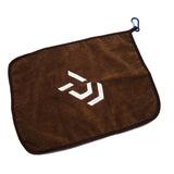 Daiwa Booms Microfiber Bait Towel With Carabiner Clip Thickening Non-stick Absorbent Towel For Hiking Fishing Outdoors Sports