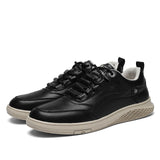 Fashion Men Shoes Genuine Leather Loafers Breathable  lace up comfortable Oxfords Casual Shoes Men Sneakers shoes Bigger Size 46 - ENSEIGNE DENIS