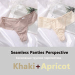 2PCS/Set Sexy Women's G-string Panties Seamless Panties Perspective Underwear See-Through Underpants Girls Intimates Lingerie