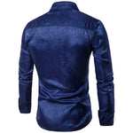 Banquet Wedding Shirt Party Shirt Bar Nightclub Shirt  Men Shirt Bright long Shirt tPaisley Shirt Men Long sleeved Shirt