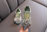 2020 New Childrens Shoes Pearl Rhinestones Shining Kids Princess Shoes Baby Girls Shoes For Party and Wedding D487