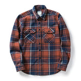 100% Cotton Heavyweight Retro Vintage Spring Autumn Winter Long Sleeve Buffalo Plaid Flannel Shirt Jacket for Men