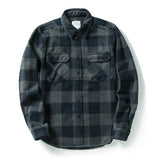 100% Cotton Heavyweight Retro Vintage Spring Autumn Winter Long Sleeve Buffalo Plaid Flannel Shirt Jacket for Men