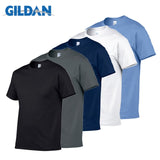 5pcs/Lot GILDAN Brand Solid Color T Shirt Mens Black And White 100% Cotton T-shirts Summer Skateboard Tee Boy Skate Tshirt Tops