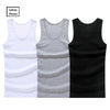 3pcs/lot Cotton Mens  Underwear Sleeveless Tank Top Solid Muscle Vest Undershirts O-neck Gymclothing T-shirt men's vest