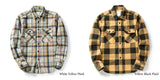 100% Cotton Heavyweight Retro Vintage Spring Autumn Winter Long Sleeve Buffalo Plaid Flannel Shirt Jacket for Men