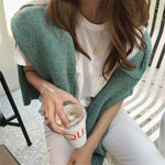 Aachoae Sweater Women 2020 Autumn Winter Solid O Neck Pullover Sweaters Korean Style Knitted Long Sleeve Jumpers Casual Tops