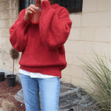 Aachoae Sweater Women 2020 Autumn Winter Solid O Neck Pullover Sweaters Korean Style Knitted Long Sleeve Jumpers Casual Tops