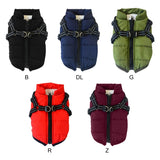 Large Pet Dog Clothes Dog jacket French Bulldog Winter Soft Warm  With Harness Waterproof Coat Outfit Vest For Small Medium Dog
