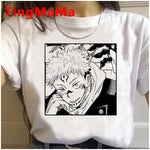 2021 New Japanese Anime Jujutsu Kaisen T Shirt Men Kawaii Summer Tops Yuji Itadori Graphic Tees Cool Cartoon Unisex T-shirt Male