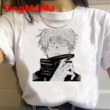 2021 New Japanese Anime Jujutsu Kaisen T Shirt Men Kawaii Summer Tops Yuji Itadori Graphic Tees Cool Cartoon Unisex T-shirt Male