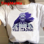 2021 New Japanese Anime Jujutsu Kaisen T Shirt Men Kawaii Summer Tops Yuji Itadori Graphic Tees Cool Cartoon Unisex T-shirt Male