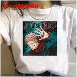 2021 New Japanese Anime Jujutsu Kaisen T Shirt Men Kawaii Summer Tops Yuji Itadori Graphic Tees Cool Cartoon Unisex T-shirt Male