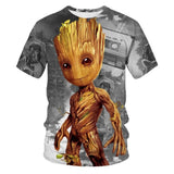 Tee Shirt Funny Guardians of Galaxy GROOT Summer Kids 3D T-shirt Printed T shirt Boys Girls 4-20 Years Old Tshirts harajuku