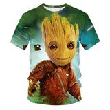 Tee Shirt Funny Guardians of Galaxy GROOT Summer Kids 3D T-shirt Printed T shirt Boys Girls 4-20 Years Old Tshirts harajuku