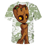 Tee Shirt Funny Guardians of Galaxy GROOT Summer Kids 3D T-shirt Printed T shirt Boys Girls 4-20 Years Old Tshirts harajuku