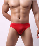 Hot Sale Mens Underwear Briefs Men's boxer Ice Transparent Low Waist Sexy Panties Gay Seamless Silkly transparent pants