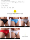 Hot Sale Mens Underwear Briefs Men's boxer Ice Transparent Low Waist Sexy Panties Gay Seamless Silkly transparent pants