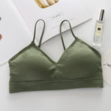 Women Sexy Crop Tops Bra Tube Top Female Streetwear Sleeveless Seamless Sports Bra Crop Camis Top Tee Bandeau Top Basic Tank