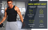Neoprene Sweat Vest for Men Waist Trainer Vest Adjustable Workout Body Shaper with Double Zipper for Sauna Suit for Men