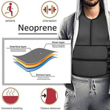 Neoprene Sweat Vest for Men Waist Trainer Vest Adjustable Workout Body Shaper with Double Zipper for Sauna Suit for Men