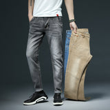 2020 New Men's Skinny White Jeans Fashion Casual Elastic Cotton Slim Denim Pants Male Brand Clothing Black Gray Khaki