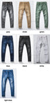 2020 New Men's Skinny White Jeans Fashion Casual Elastic Cotton Slim Denim Pants Male Brand Clothing Black Gray Khaki