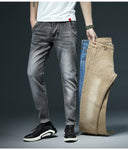 2020 New Men's Skinny White Jeans Fashion Casual Elastic Cotton Slim Denim Pants Male Brand Clothing Black Gray Khaki