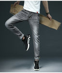 2020 New Men's Skinny White Jeans Fashion Casual Elastic Cotton Slim Denim Pants Male Brand Clothing Black Gray Khaki