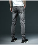 2020 New Men's Skinny White Jeans Fashion Casual Elastic Cotton Slim Denim Pants Male Brand Clothing Black Gray Khaki