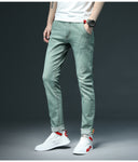 2020 New Men's Skinny White Jeans Fashion Casual Elastic Cotton Slim Denim Pants Male Brand Clothing Black Gray Khaki