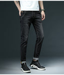 2020 New Men's Skinny White Jeans Fashion Casual Elastic Cotton Slim Denim Pants Male Brand Clothing Black Gray Khaki