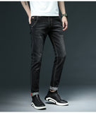 2020 New Men's Skinny White Jeans Fashion Casual Elastic Cotton Slim Denim Pants Male Brand Clothing Black Gray Khaki