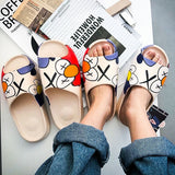 WEH 2020 Luxury brand Slides Men Shoes Slippers Indoor House slippers Graffiti Casual Beach Slipper EVA Quality Cartoon Shoes