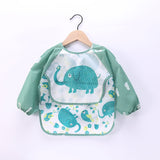 Baby Kids Toddler Long Sleeve Scarf Waterproof Art Smock Feeding Bib Apron Pocket Infant Boys Girls Burp Cloth Banana Bibs