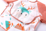 Baby Kids Toddler Long Sleeve Scarf Waterproof Art Smock Feeding Bib Apron Pocket Infant Boys Girls Burp Cloth Banana Bibs