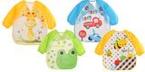Baby Kids Toddler Long Sleeve Scarf Waterproof Art Smock Feeding Bib Apron Pocket Infant Boys Girls Burp Cloth Banana Bibs