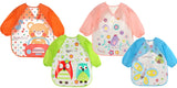 Baby Kids Toddler Long Sleeve Scarf Waterproof Art Smock Feeding Bib Apron Pocket Infant Boys Girls Burp Cloth Banana Bibs