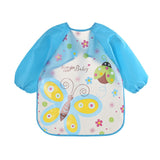 Baby Kids Toddler Long Sleeve Scarf Waterproof Art Smock Feeding Bib Apron Pocket Infant Boys Girls Burp Cloth Banana Bibs
