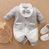 Malapina Baby Boy Romper Kids Summer Spring 0-24M Age Infant Gentleman