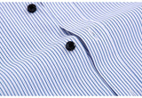 Men's Classic Long Sleeve Solid/striped Basic Dress Shirts Single Patch Pocket Formal Business Standard-fit Office Social Shirt