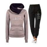 Casual Two Piece Outfits Pullovers Hoodies and Elastic Waist Jogger Pants Spring Autumn Tracksuit Woman Suit Female Sets 2021